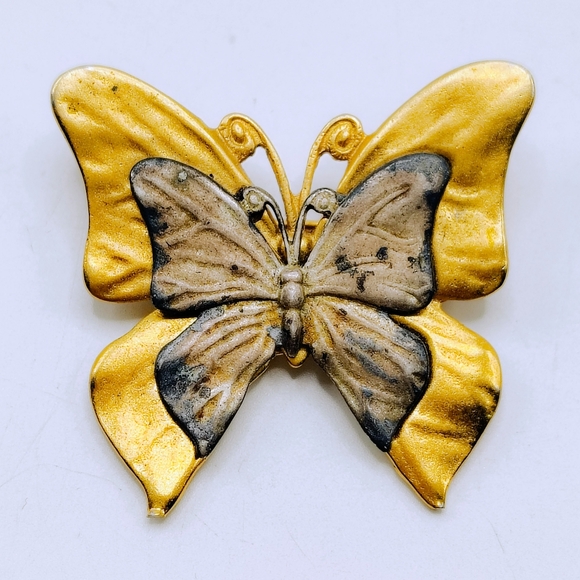 Premier Designs Jewelry "Wings" Mixed Tones Butterfly Brooch - Picture 2 of 4